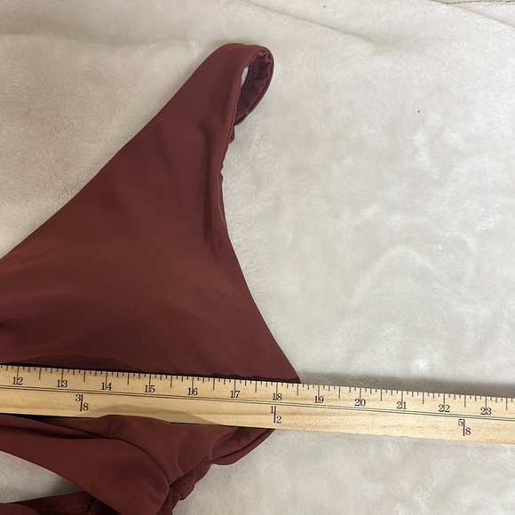Chic Brown One-Piece Swimsuit with Asymmetrical Cut-Out - Picture 11 of 12